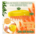 Escova para Pets 3 em 1 - Vapor/Massagem/Removedor de pelos - Neverdie