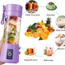 Mini Liquidificador Portátil 380ml com 6 Lâminas e Recarregável