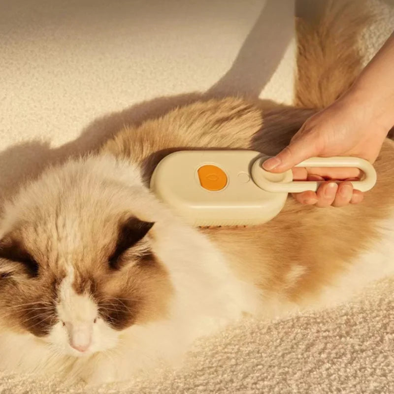 Escova Completa para Pets: Limpeza/Vapor/Massagem e Tira pelos em um só Produto