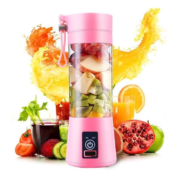 Mini Liquidificador Portátil 380ml com 6 Lâminas e Recarregável