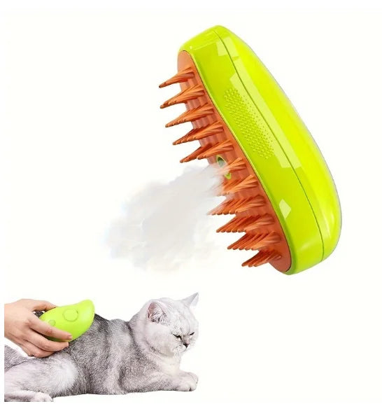 Escova para Pets 3 em 1 - Vapor/Massagem/Removedor de pelos - Neverdie