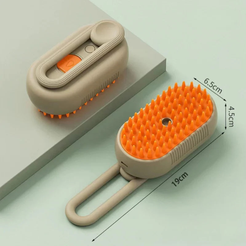 Escova Completa para Pets: Limpeza/Vapor/Massagem e Tira pelos em um só Produto