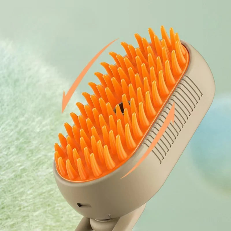 Escova Completa para Pets: Limpeza/Vapor/Massagem e Tira pelos em um só Produto