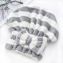 Touca de Secagem para Cabelos em Microfibra com Lacinho