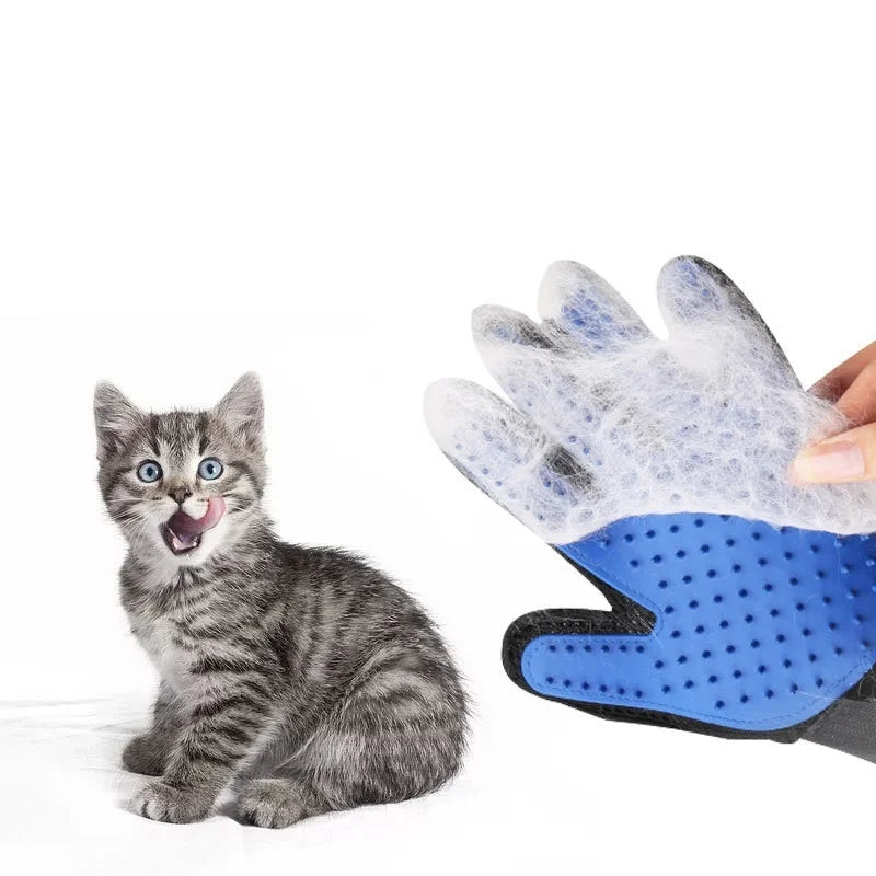 Luva Escova Removedora Nano Magnética Tira Pelos De Pets Cães Cachorro Gatos