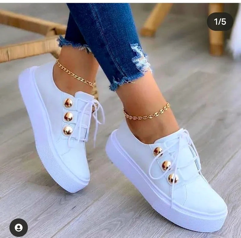 Tênis Plataforma Estilo Moda Primavera/Verão