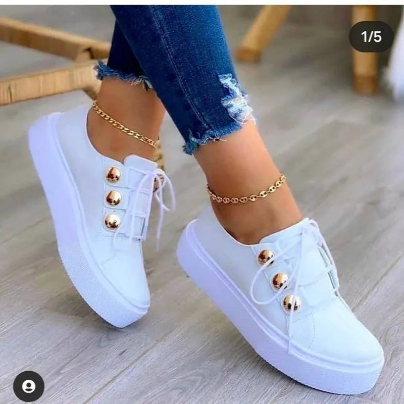 Tênis Plataforma Estilo Moda Primavera/Verão