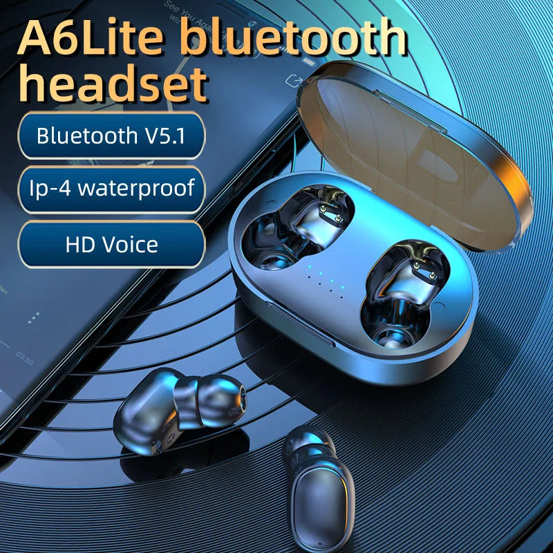 Fone de ouvido sem fio a6 Lite 5.1 ipx4 Bluetooth