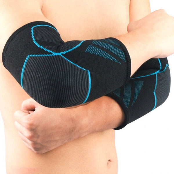 Par de Cotoveleira de compressão elástica fitness para corrida, voleibol, basquete e ciclismo