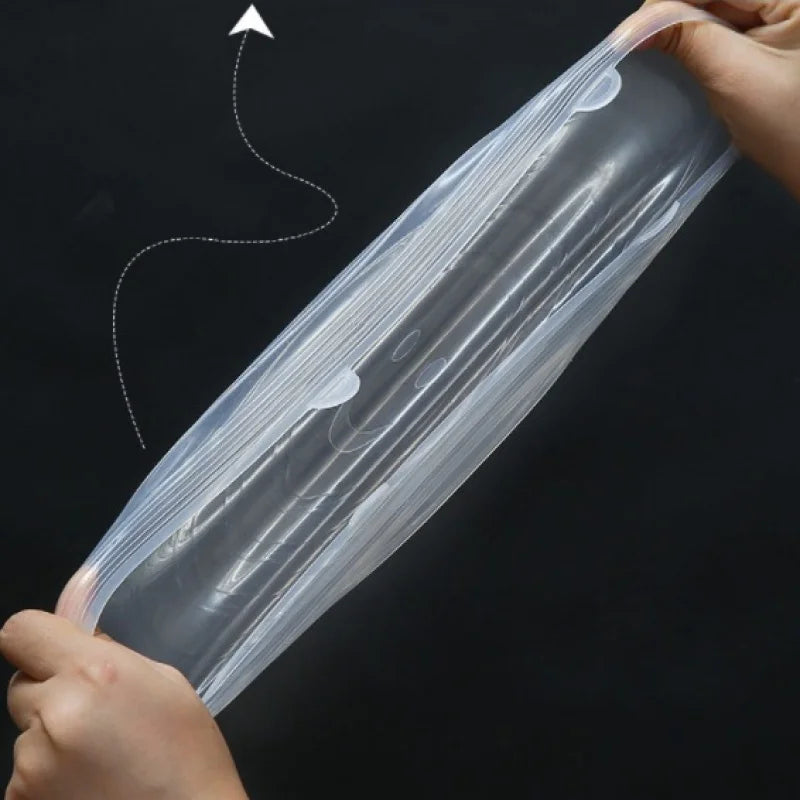 Kit Tampas Elásticas Reutilizáveis de Silicone Flexíveis