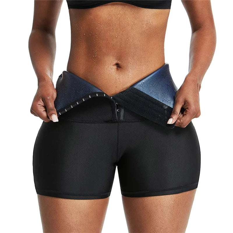 Short Cinta Modeladora Cintura Alta Térmica para Treino de Condicionamento Físico